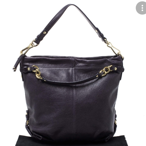 Coach Handbags - Coach Purple leather Brooke Hobo